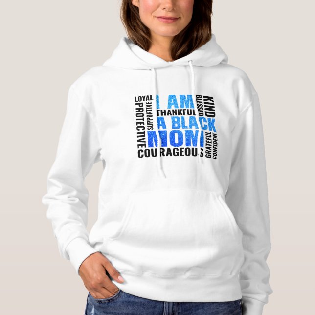 I Am | Black Mum Hoodie (Front)