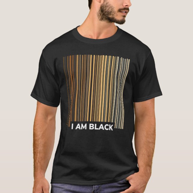 I Am Black Proud African Black History Month Pride T-Shirt (Front)