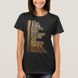 I Am Black Woman Black History Month Educated Blac T-Shirt