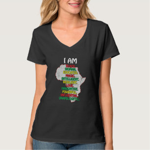 I Am Black Woman Black History Month Educated Blac T-Shirt