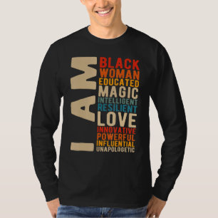 I Am Black Woman Educated Black History Month Blac T-Shirt