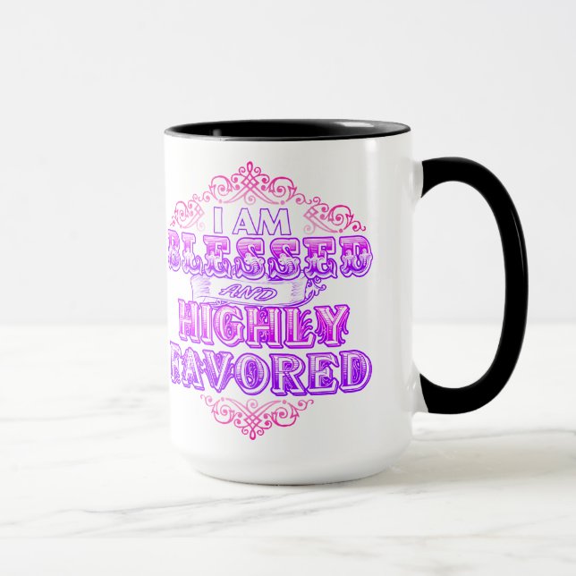 I Am Blessed & Highly Favored Coffee Mug - v2 (Right)