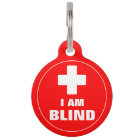 "I Am Blind" Special Needs Blind Pet ID Tag