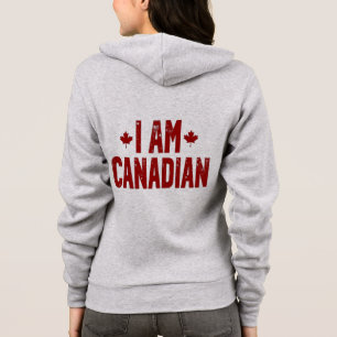 I Am Canadian – Patriotic Statement & Maple leaf Hoodie