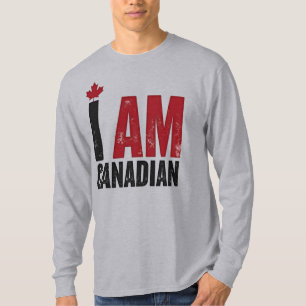I Am Canadian – Patriotic Statement & Maple leaf T-Shirt
