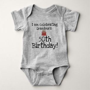 I am celebrating Grandma's 50th birthday Baby Bodysuit
