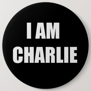 I AM CHARLIE 6 CM ROUND BADGE
