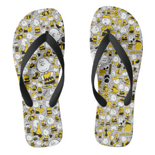 I Am Charlie Brown Pattern Jandals