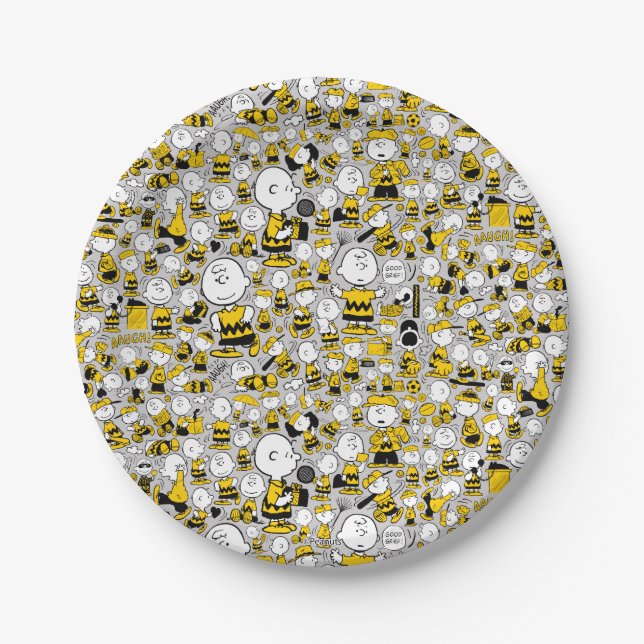I Am Charlie Brown Pattern Paper Plate (Front)