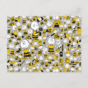 I Am Charlie Brown Pattern Postcard