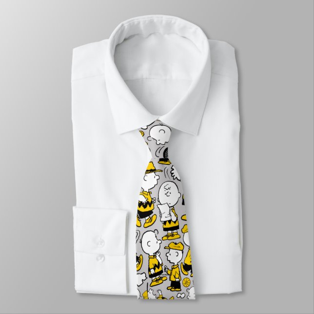 I Am Charlie Brown Pattern Tie (Tied)
