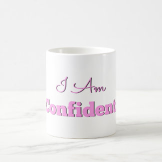 I Am Confident in Pink on White Mug
