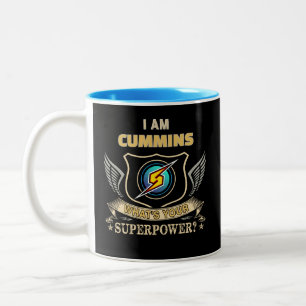 I Am CUMMINS What's Your Superpower Two-Tone Coffee Mug