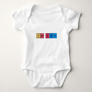 I am Cute Periodic Table Baby Bodysuit