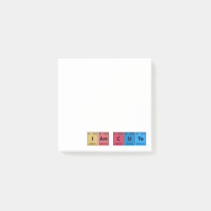 I am Cute Periodic Table Post-it Notes