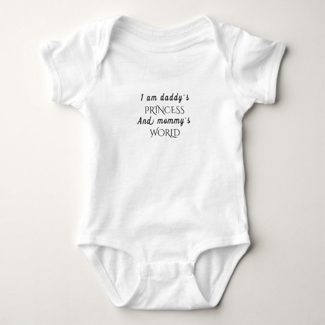 I am daddy’s PRINCESS and mummy’s WORLD Baby Bodysuit (Front)