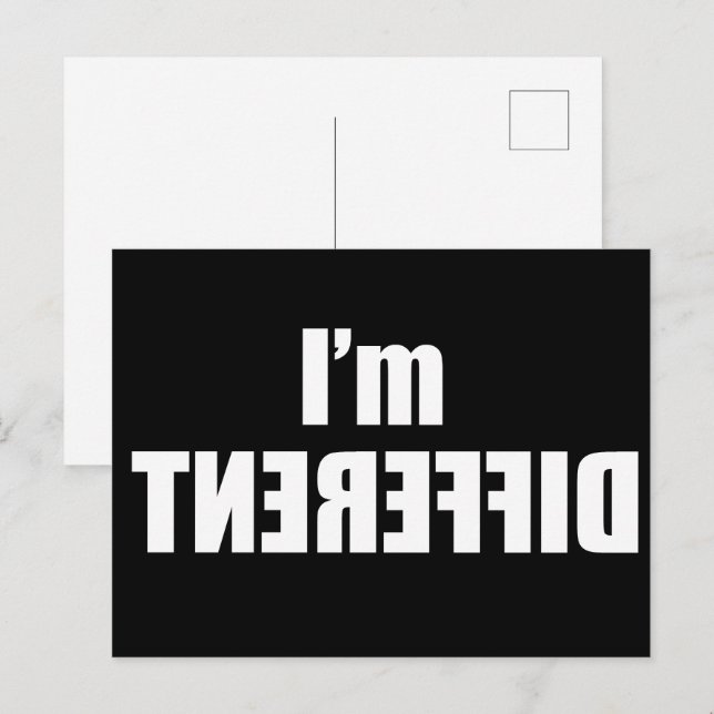 I am different postcard (Front/Back)