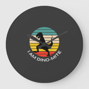 I am dino-mite dinosaur kids design toddler clock