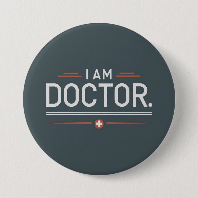 I am Doctor Round 7.5 Cm Round Badge (Front)
