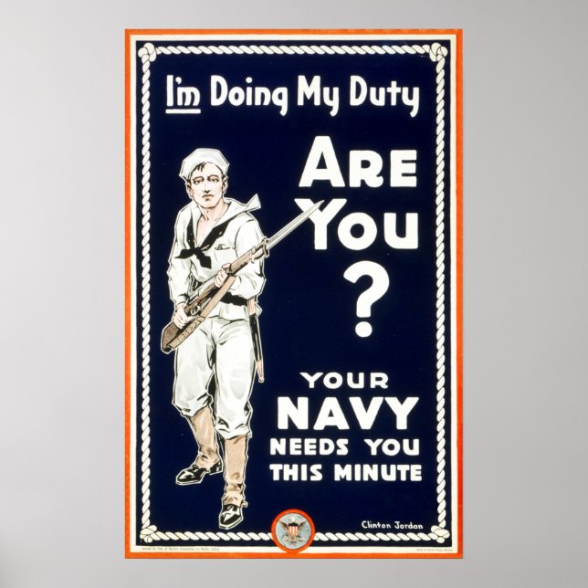 I Am Doing My Duty, ARE YOU? America Recruitment Poster (Front)