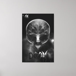 I Am Doom Fractal Skull Canvas Print