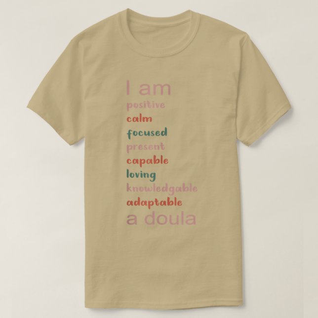 I am Doula Intuitive Birth Worker Midwife Birth Af T-Shirt (Design Front)