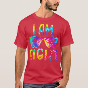 I Am Eight Year Old Tie Dye Happy Birthday Boy Gir T-Shirt