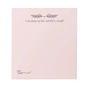 "I Am Enough" Affirmation Notepad for Moms
