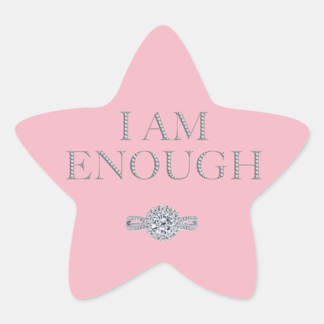 I am enough inspirational star sticker (Front)