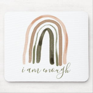 I Am Enough Inspiring Affirmation Mouse Pad
