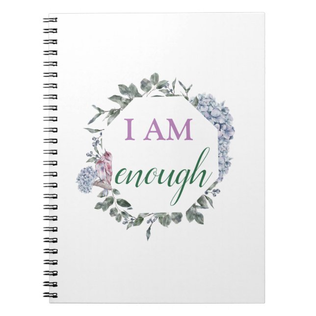 I Am Enough Inspiring Affirmation Notebook (Front)