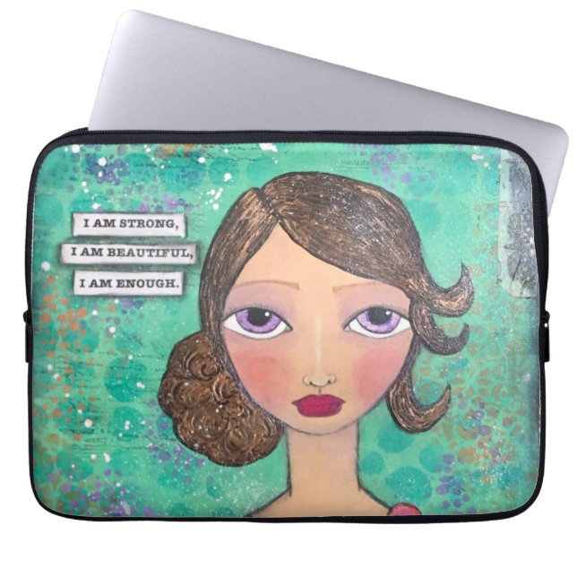 I Am Enough! Laptop Sleeve (Front)