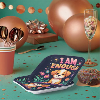 I am Enough Paper Plate
