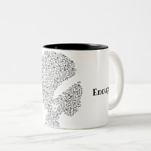 I am Enough Quote Two-Tone Coffee Mug