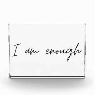 I Am Enough Simple Quote Photo Block
