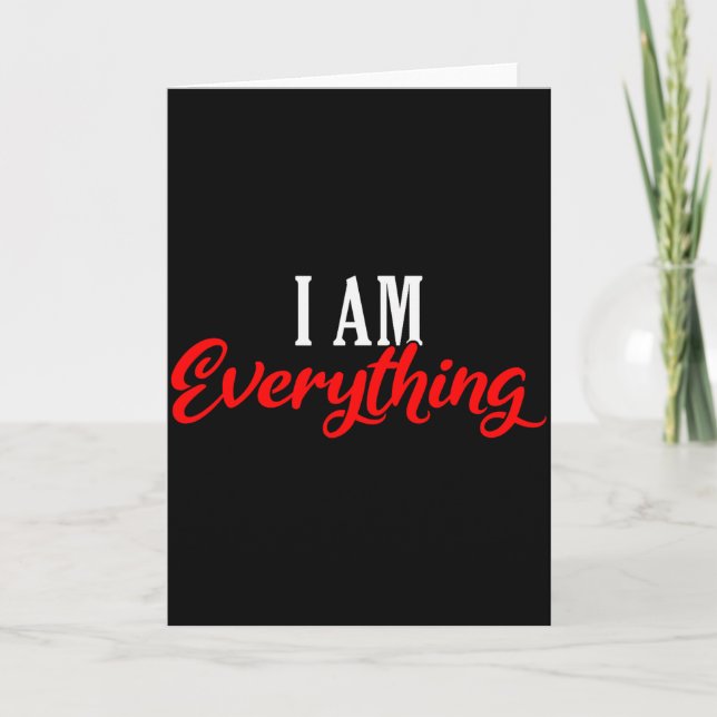 I Am Everything Valentine´s Day Love Couples  Card (Front)