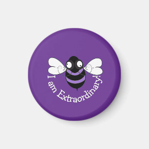 I Am Extraordinary! Magnet - Purple Background