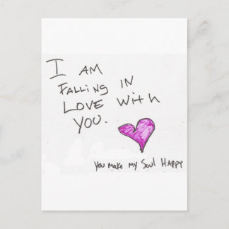 i AM FALLiNG iN LOVE WiTH YOU HEARt SOUL Postcard