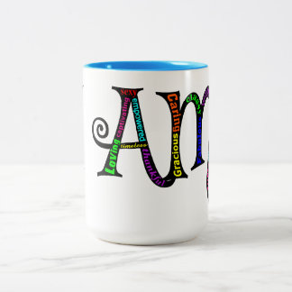 I AM fancy two toned mug