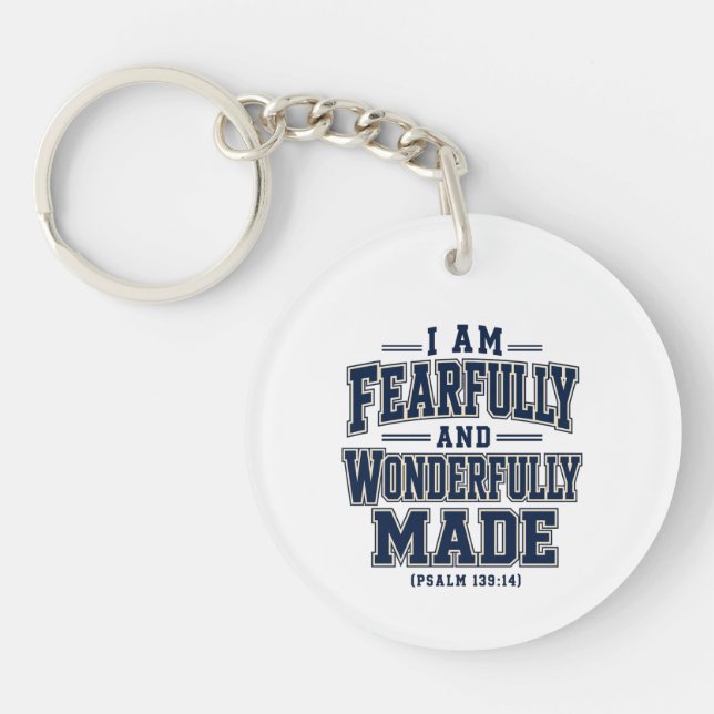 I Am Fearfully and Wonderfully Made Key Ring (Front)