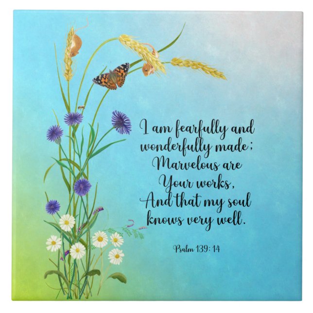 I am fearfully and wonderfully made tile (Front)