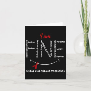 I Am Fine Sickle Cell Anaemia Awareness Ribbon Bur Card