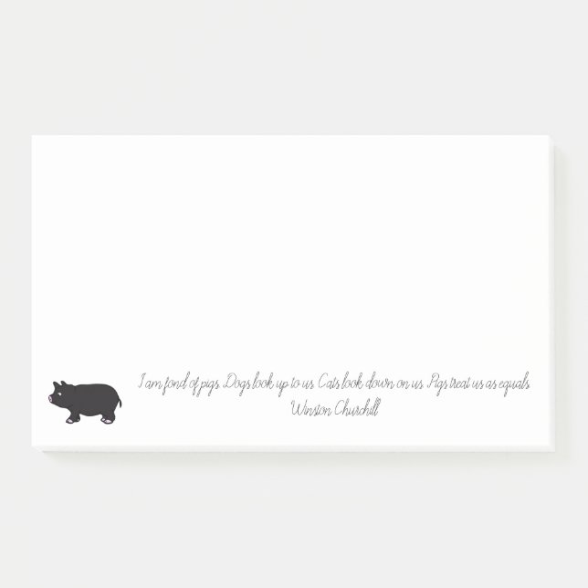 I am fond of pigs post-it notes (Front)