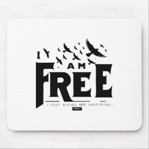 I Am Free – Rising Birds Sticker Mouse Pad