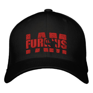 I AM FURIOUS Red Logo Wool Stretch Cap