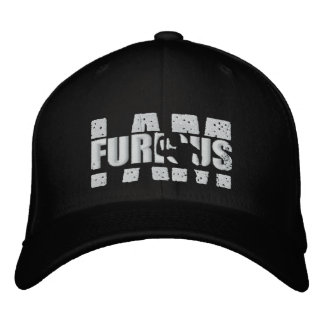 I AM FURIOUS White Logo Wool Stretch Cap