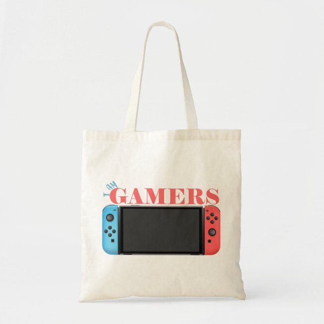 i am gamers, game console tote bag (Front)