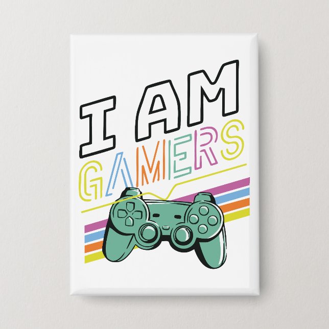 I Am Gamers – Retro Neon Gaming Design (Front)