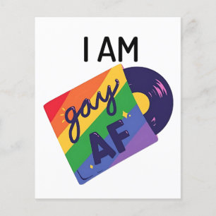 I Am Gay AF Funny LGBT Pride Month  Flyer