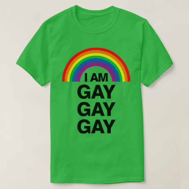 i am gay gay gay T-Shirt (Design Front)
